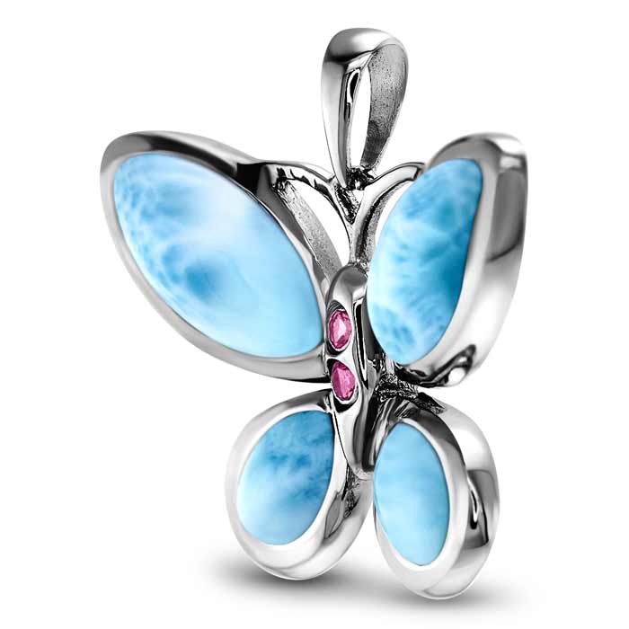 marahlago larimar Butterfly Larimar Necklace jewelry