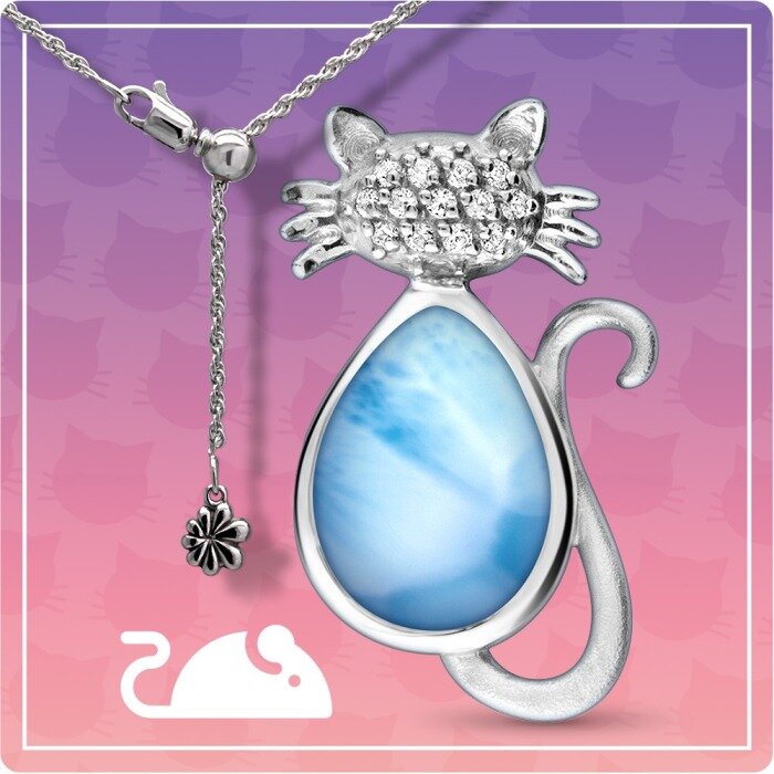 marahlago larimar Cat Larimar Necklace jewelry
