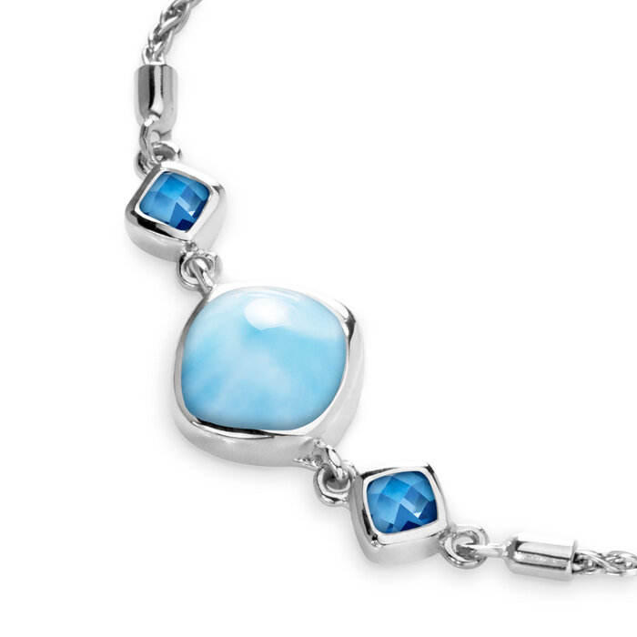marahlago larimar Hideaway Blue Spinel Larimar Bracelet jewelry