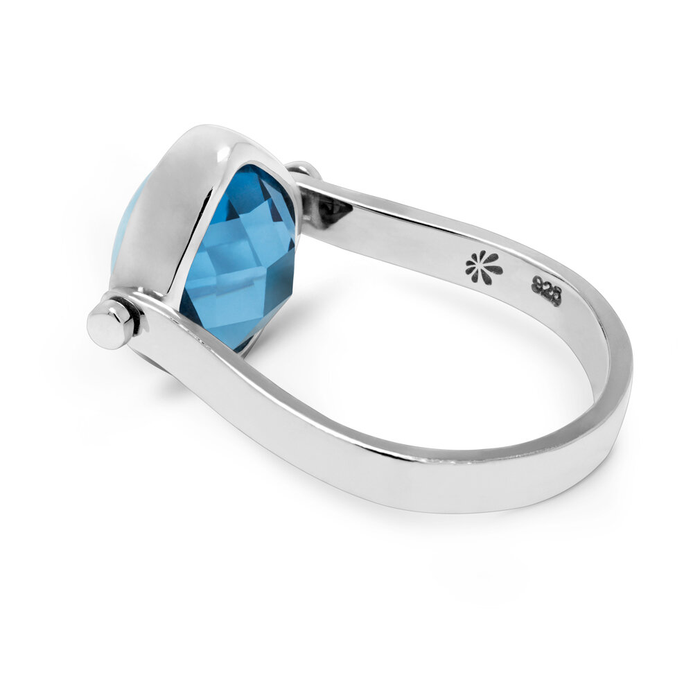 marahlago larimar Hideaway Blue Spinel Larimar Ring jewelry