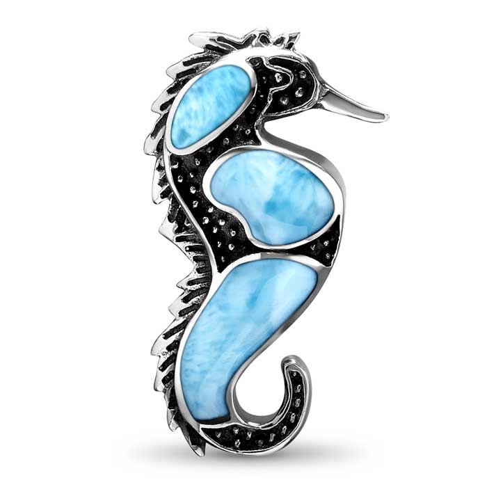 marahlago larimar Seahorse Large Necklace jewelry