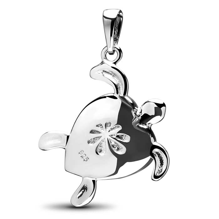 Turtle Necklace Pendant Larimar Heart Jewelry
