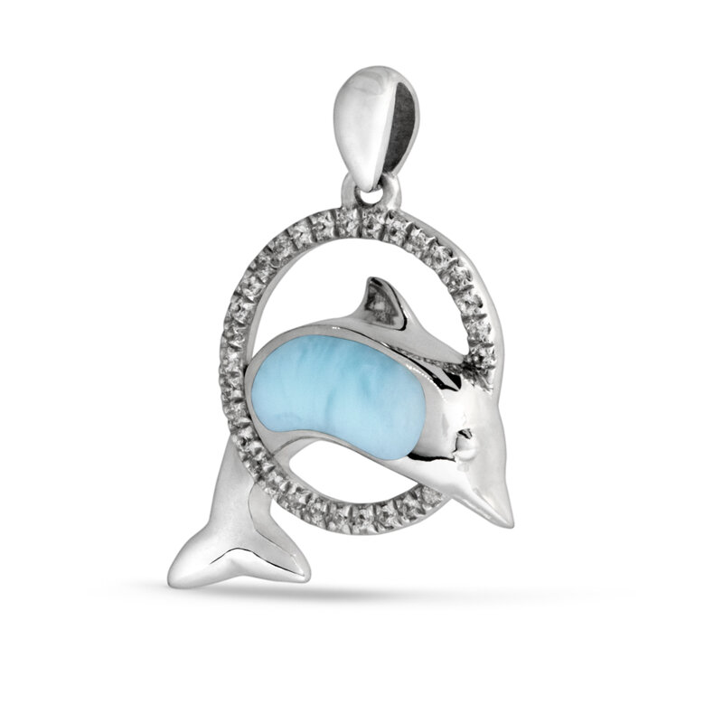 marahlago larimar Dolphin Sapphire Necklace jewelry