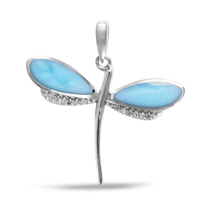 marahlago larimar Dragonfly Necklace jewelry