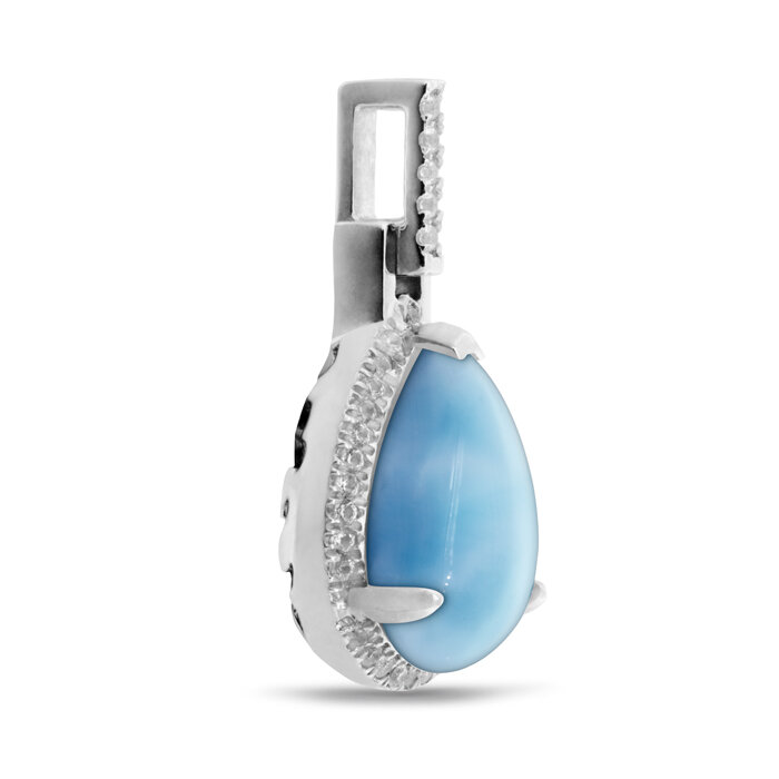 Wife Gift Blue Gemstone Necklace Jewelry Larimar