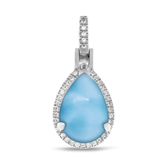 Woman Blue Larimar Necklace Jewelry Gift